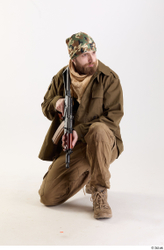 Whole Body Weapons-Rifle Man Pose with machine rifle White Army Athletic Bearded Studio photo references